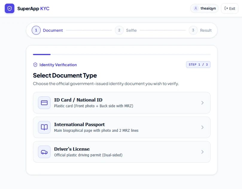 Super App (Identity & Verification Platform) - Preview 1